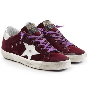 BRAND NEW Golden Goose Sz 37 velvet cranberry